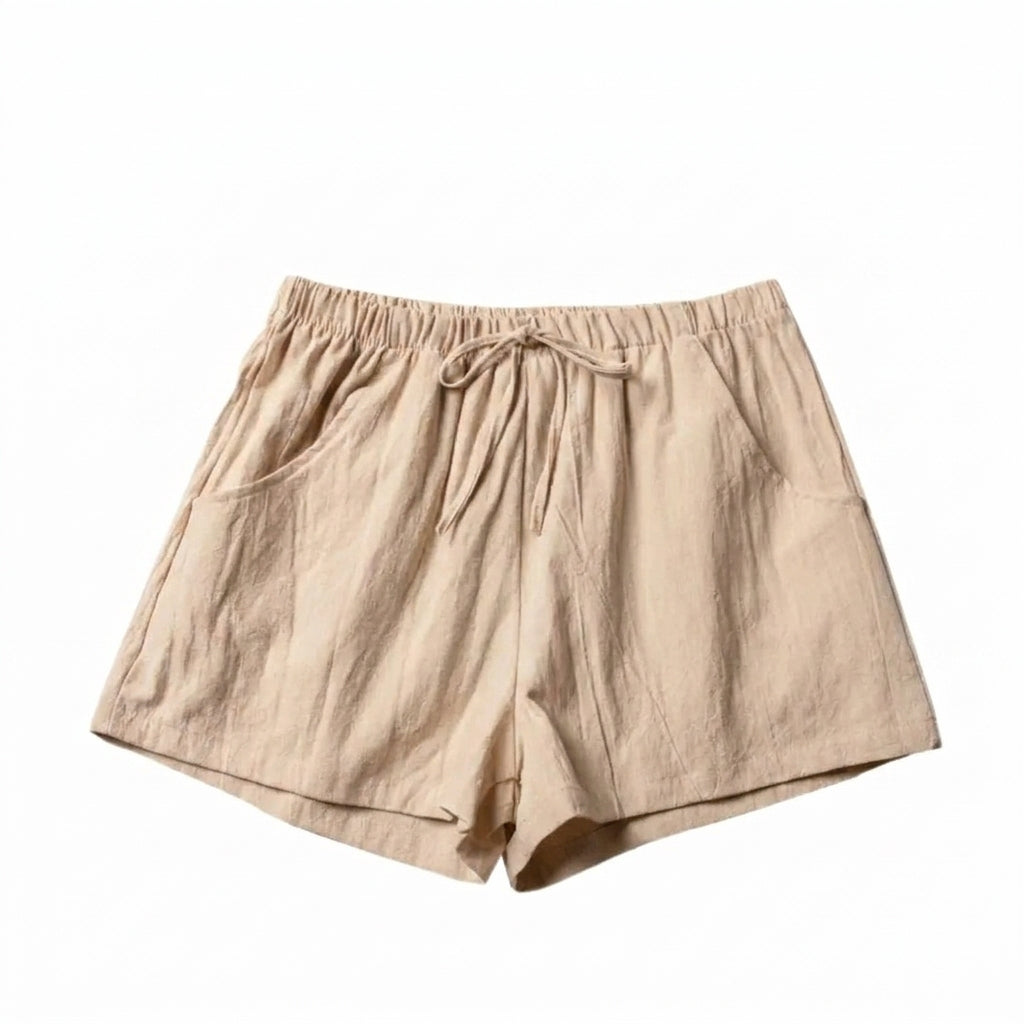 Damen-Shorts mit hohem Bund, Kordelzug und Seitentaschen-Shorts for women-Alpenkind