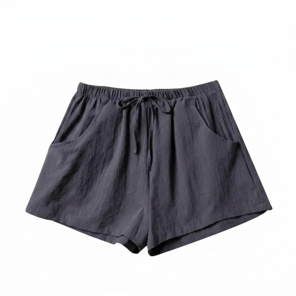 Damen-Shorts mit hohem Bund, Kordelzug und Seitentaschen-Shorts for women-Alpenkind