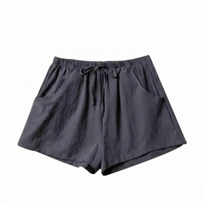 Damen-Shorts mit hohem Bund, Kordelzug und Seitentaschen-Shorts for women-Alpenkind