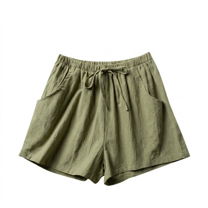 Damen-Shorts mit hohem Bund, Kordelzug und Seitentaschen-Shorts for women-Alpenkind