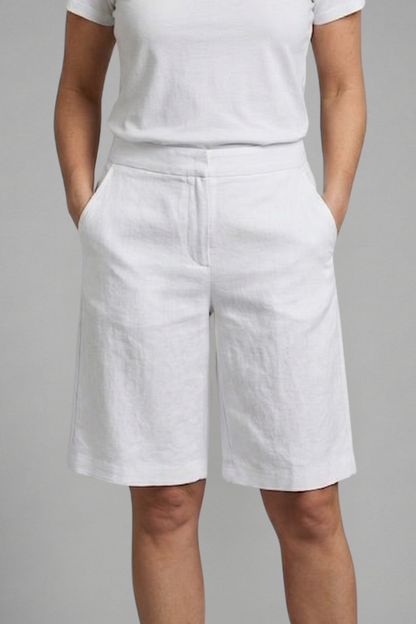 Damen-Shorts mit hoher Taille, knielang mit schrägen Taschen-Shorts for women-Alpenkind