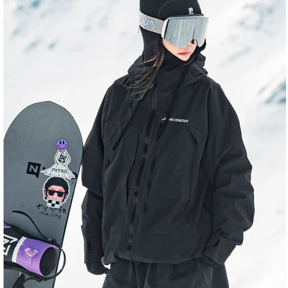 Damen-Skijacke mit Kapuze und Reißverschlusstaschen-Jacket for women-Alpenkind