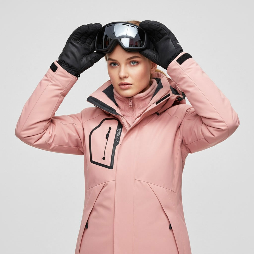 Damen-Skijacke und -Hosen-Set mit Kapuze-Sets for women-Alpenkind
