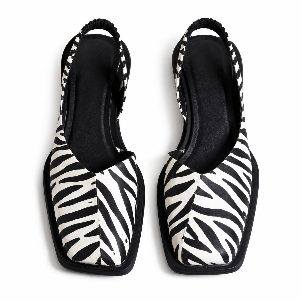 Damen Slingback Flache Schuhe mit Quadratischer Spitze-Footwear for women-Alpenkind