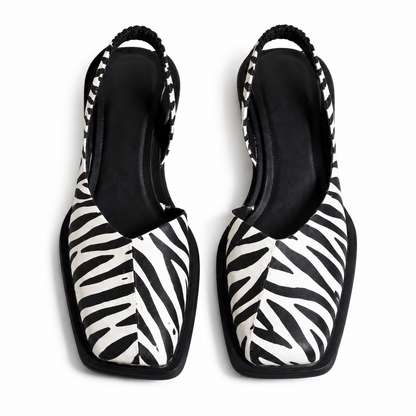 Damen Slingback Flache Schuhe mit Quadratischer Spitze-Footwear for women-Alpenkind