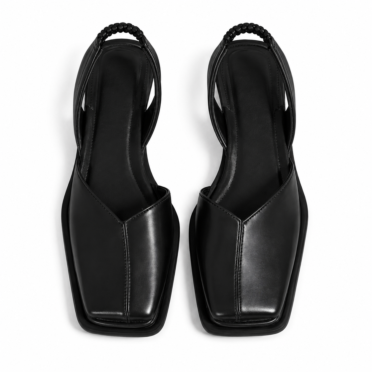 Damen Slingback Flache Schuhe mit Quadratischer Spitze-Footwear for women-Alpenkind