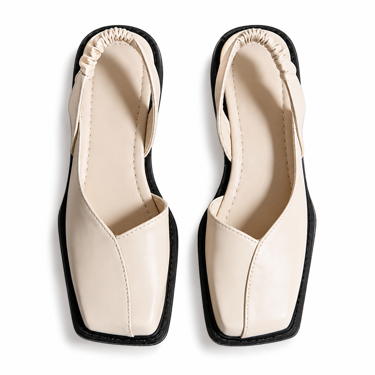 Damen Slingback Flache Schuhe mit Quadratischer Spitze-Footwear for women-Alpenkind