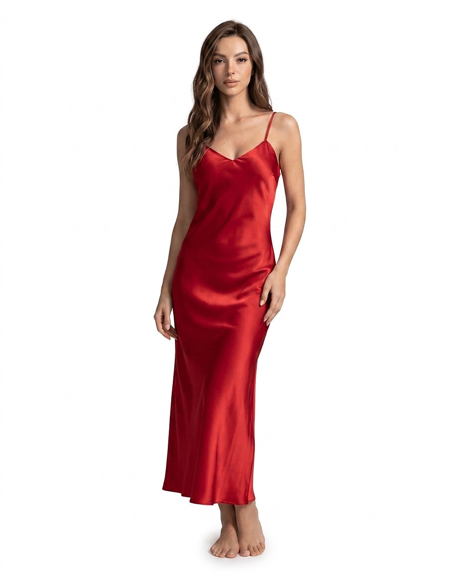 Damen-Slip-Kleid in Midi-Länge-Midi Dress-Alpenkind