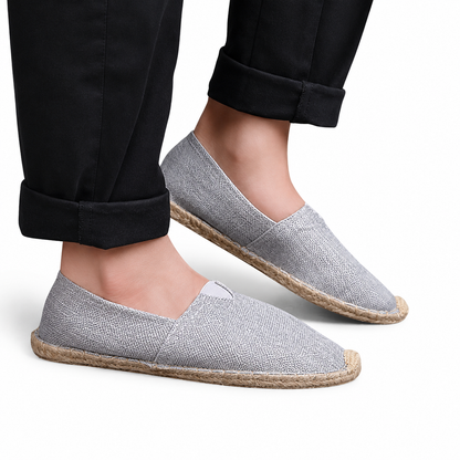 Damen Slipper im Espadrille Stil mit Geflochtenem Sohlenrand-Dress shoes for men-Alpenkind