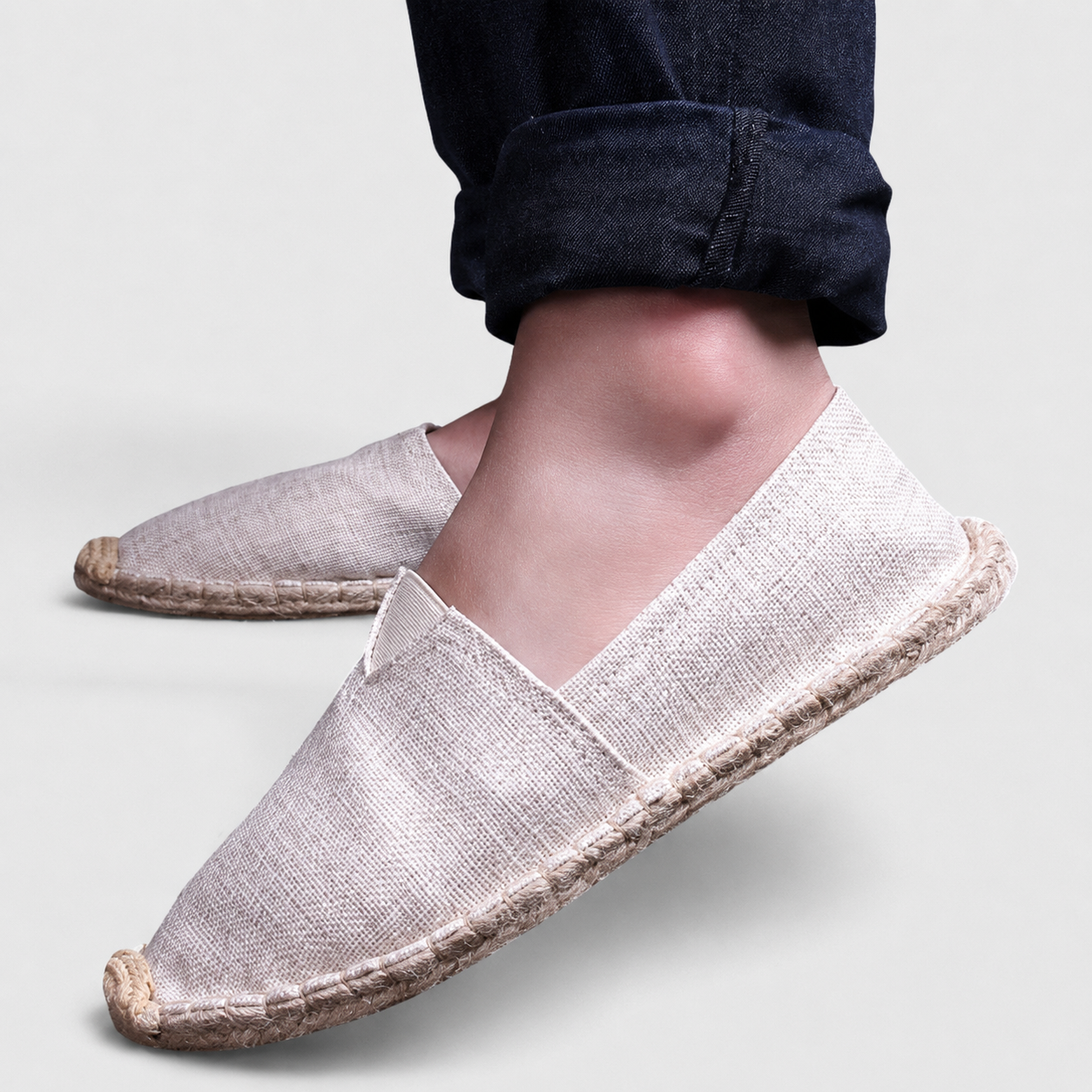 Damen Slipper im Espadrille Stil mit Geflochtenem Sohlenrand-Dress shoes for men-Alpenkind