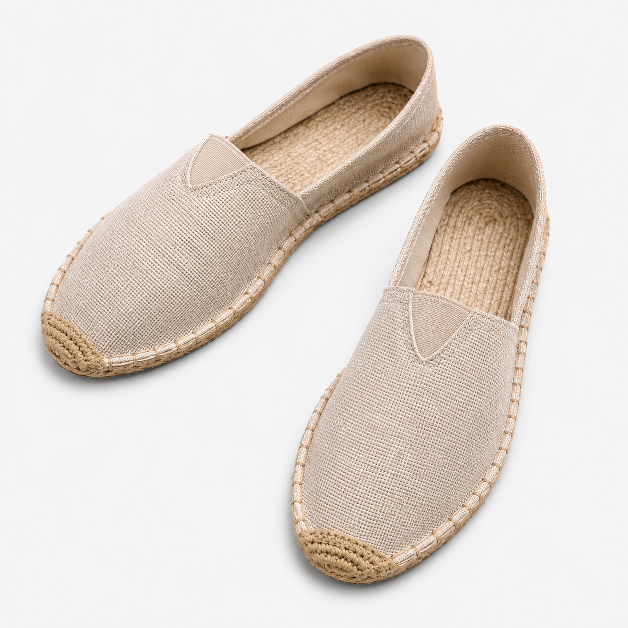 Damen Slipper im Espadrille Stil mit Geflochtenem Sohlenrand-Dress shoes for men-Alpenkind