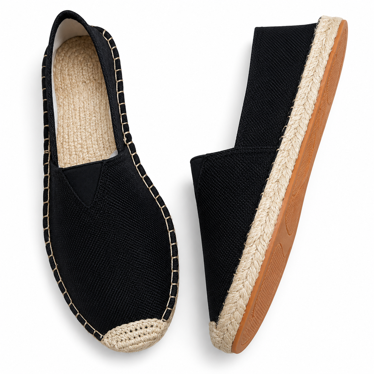 Damen Slipper im Espadrille Stil mit Geflochtenem Sohlenrand-Dress shoes for men-Alpenkind