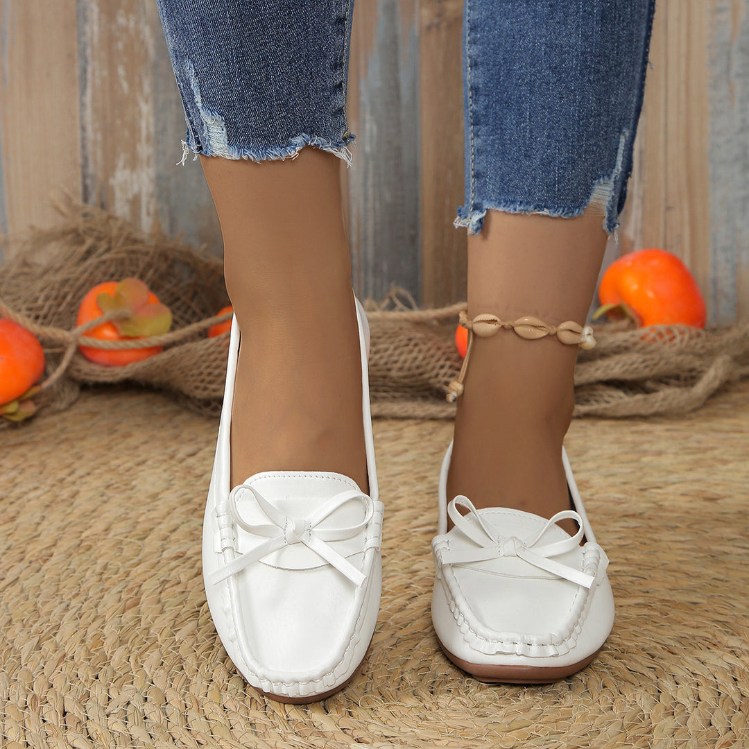Damen Slipper-Loafer mit Schleifendetail und Genähter Oberfläche-Footwear for women-Alpenkind
