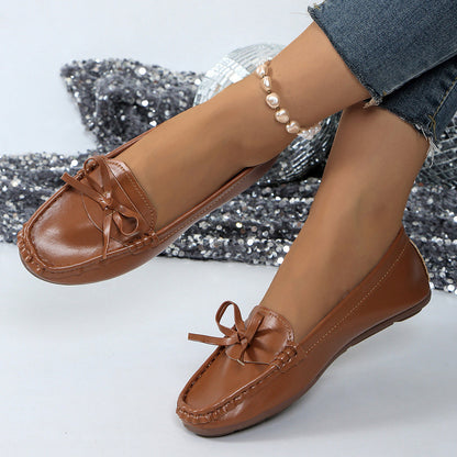 Damen Slipper-Loafer mit Schleifendetail und Genähter Oberfläche-Footwear for women-Alpenkind