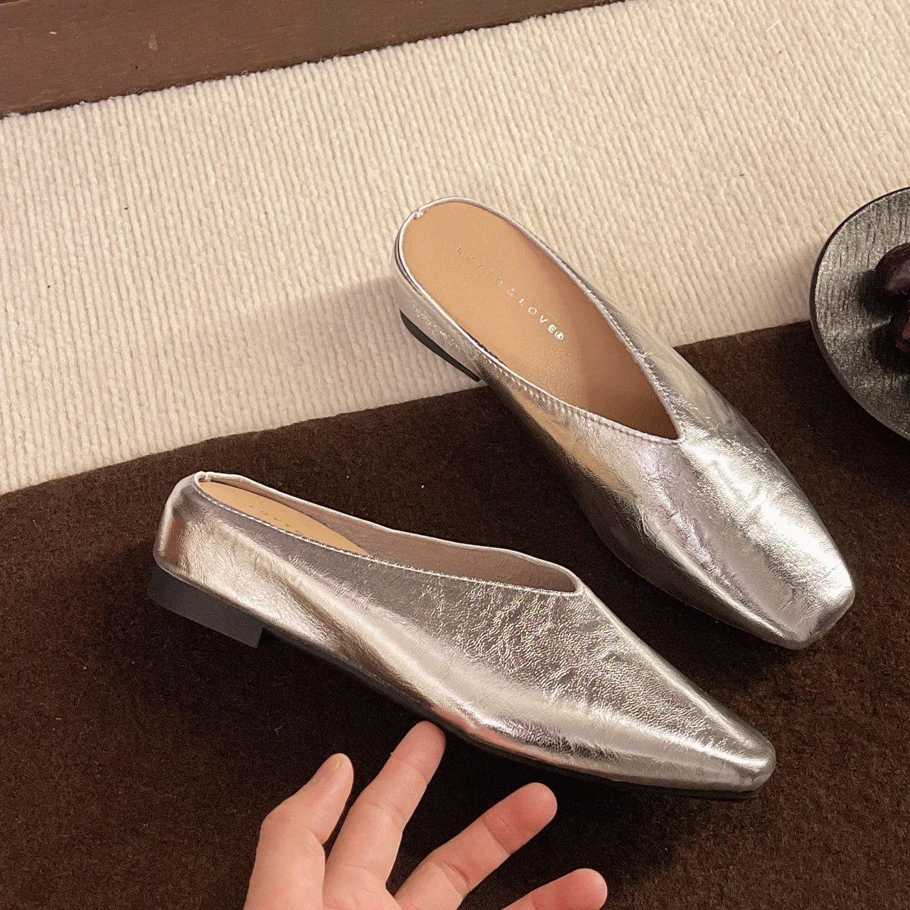 Damen Slipper mit Geschlossener Spitze und Flacher Sohle-Footwear for women-Alpenkind