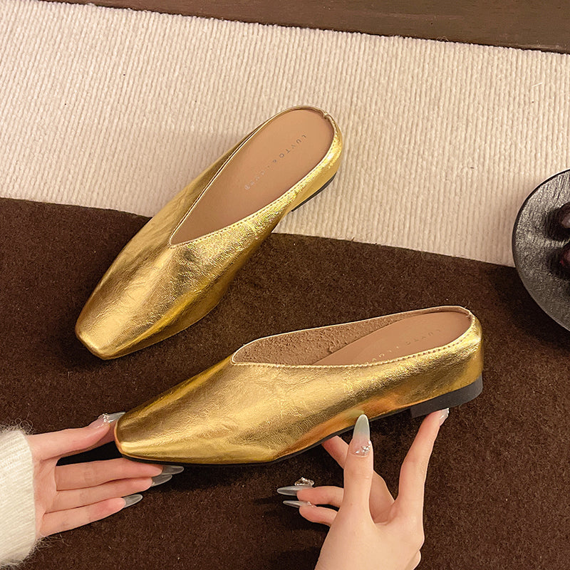 Damen Slipper mit Geschlossener Spitze und Flacher Sohle-Footwear for women-Alpenkind