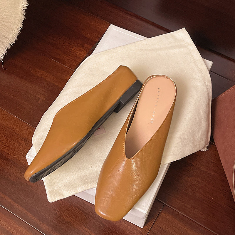 Damen Slipper mit Geschlossener Spitze und Flacher Sohle-Footwear for women-Alpenkind