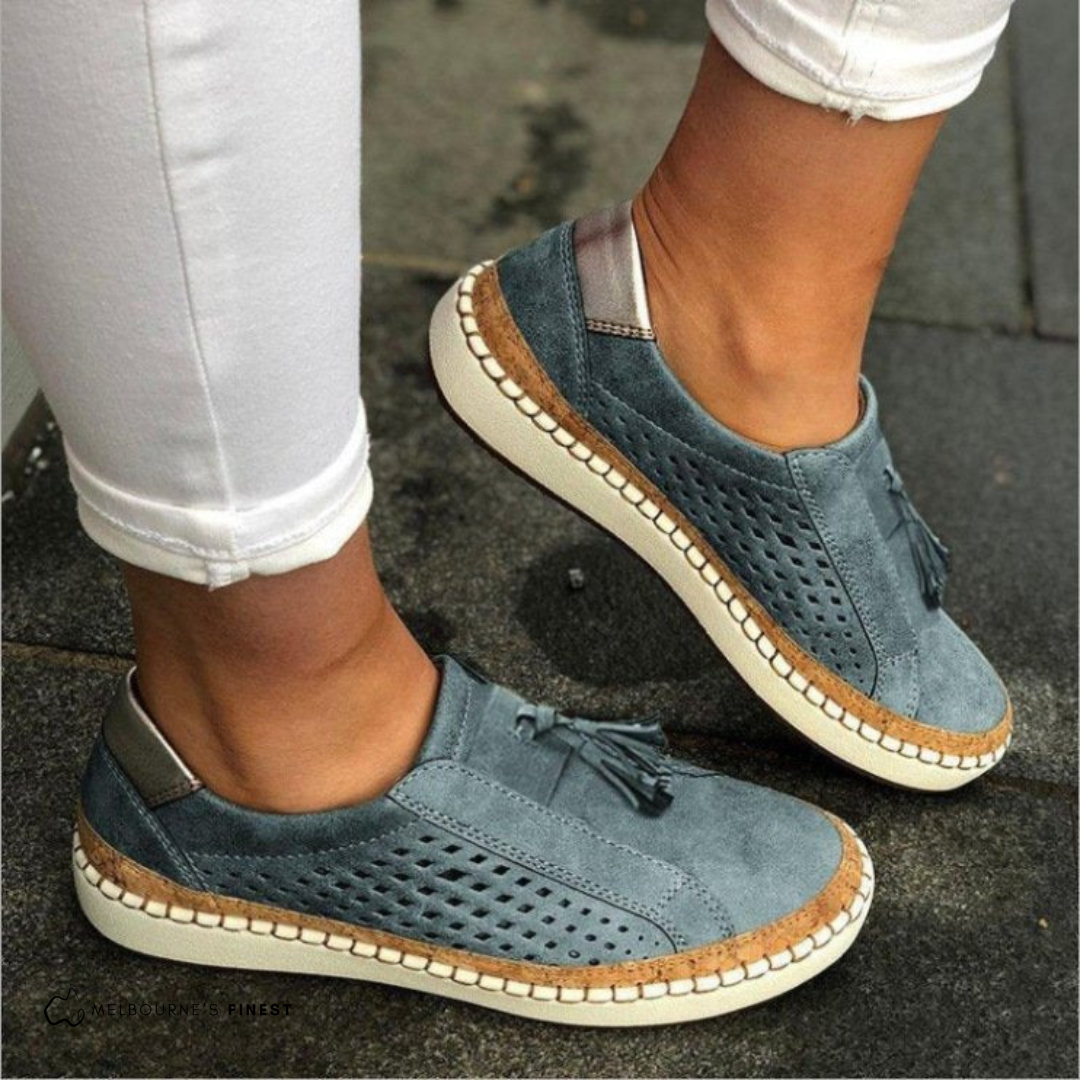 Damen-Slipper mit Quasten-Detail-Footwear for women-Alpenkind