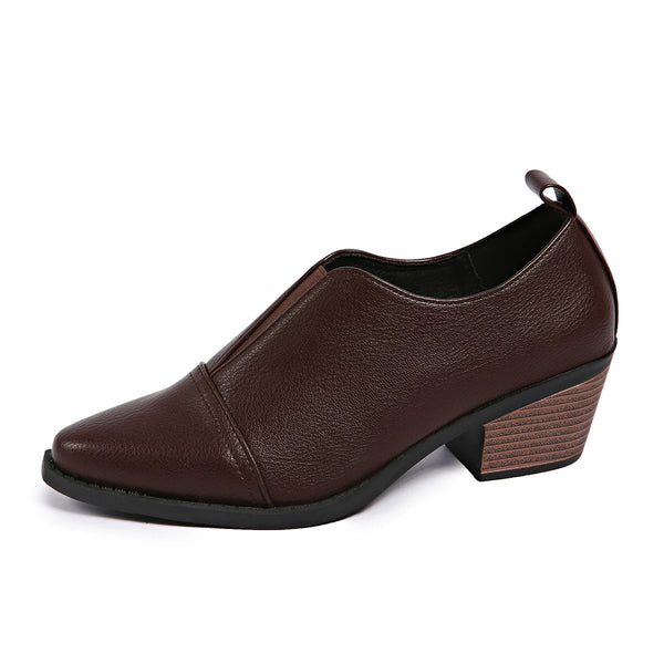 Damen Slipper-Schuhe mit Niedrigem Blockabsatz und Nahtdetail-Footwear for women-Alpenkind