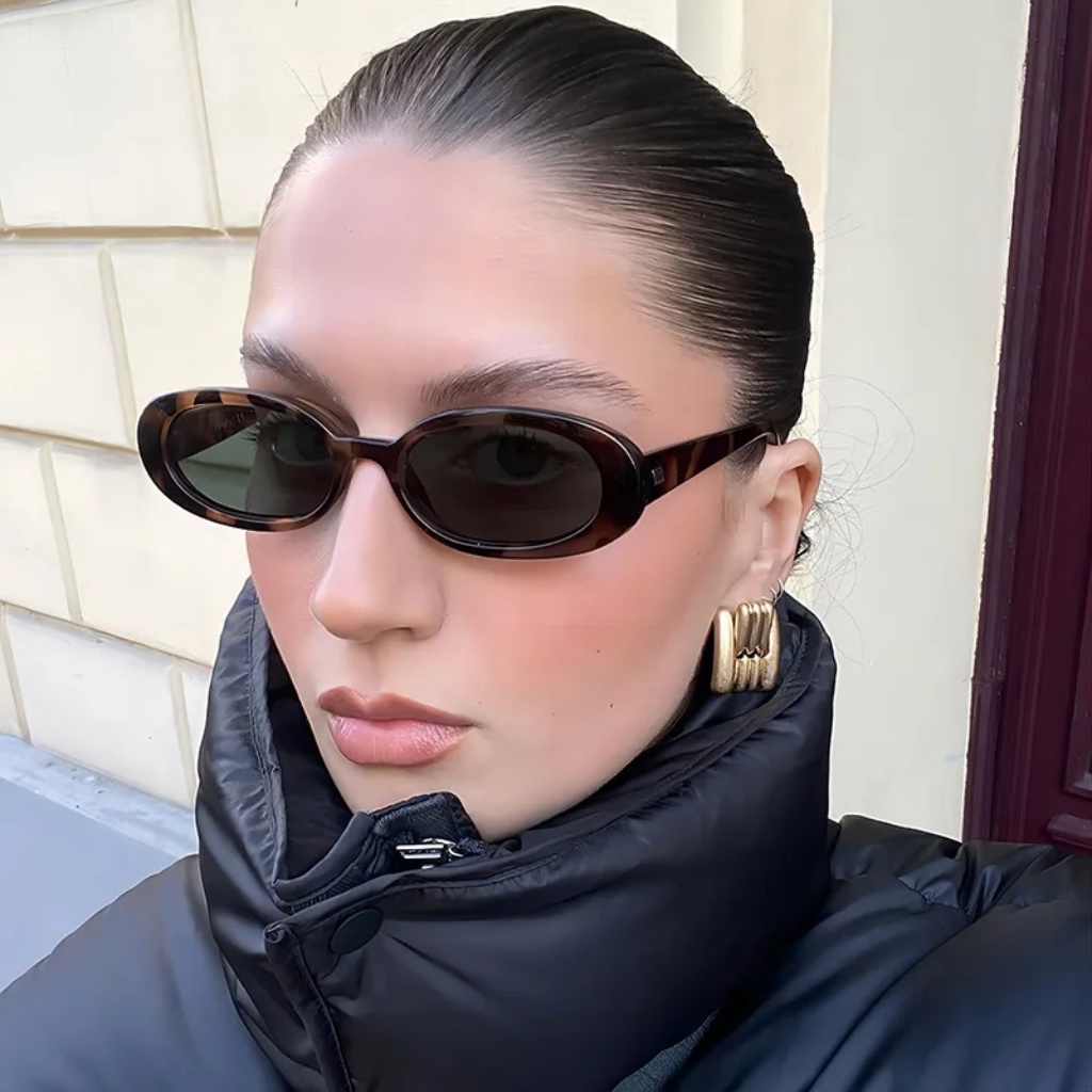 Damen-Sonnenbrille mit ovalem Rahmen und Schildpattmuster-Glasses for women-Alpenkind