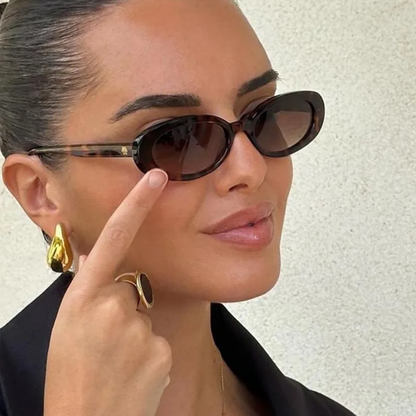 Damen-Sonnenbrille mit ovalem Rahmen und Schildpattmuster-Glasses for women-Alpenkind