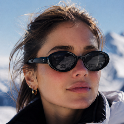 Damen-Sonnenbrille mit ovalem Rahmen und Schildpattmuster-Glasses for women-Alpenkind
