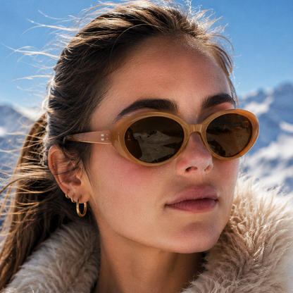 Damen-Sonnenbrille mit ovalem Rahmen und Schildpattmuster-Glasses for women-Alpenkind