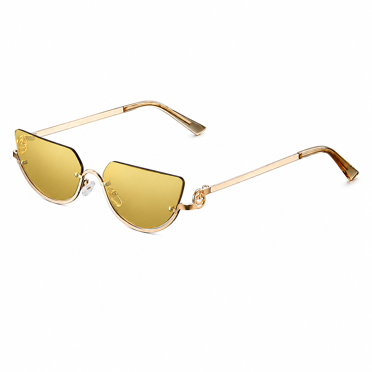 Damen Sonnenbrille mit randlosen Gläsern und geraden Bügeln-Glasses for women-Alpenkind