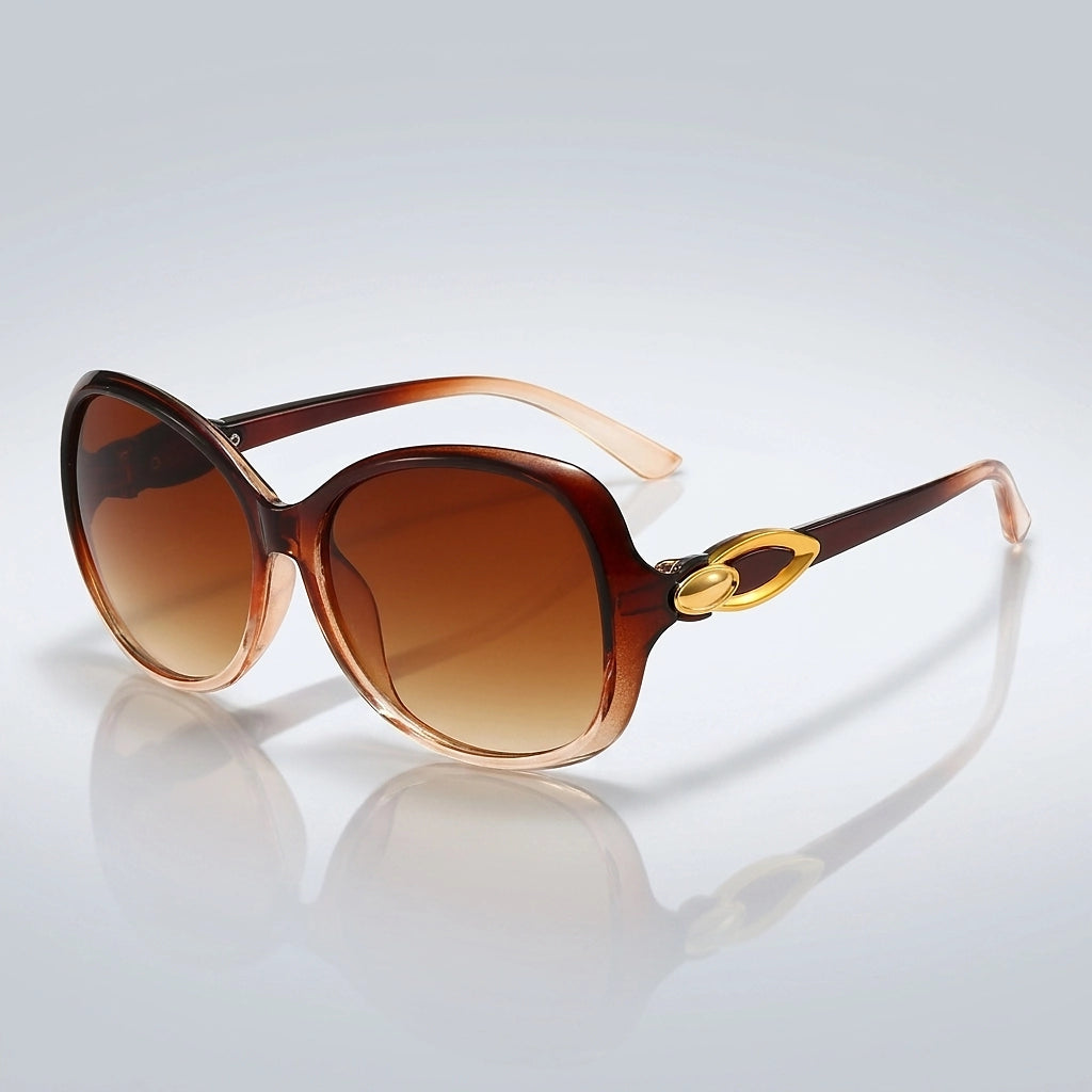 Damen-Sonnenbrille mit Schmetterlingsform und Metallic-Akzenten-Glasses for women-Alpenkind