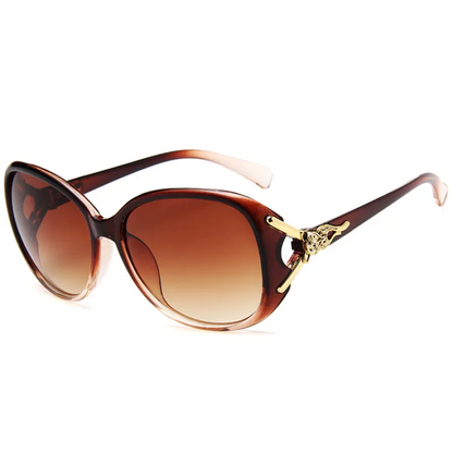 Damen-Sonnenbrille mit Schmetterlingsform und Metallic-Akzenten-Glasses for women-Alpenkind