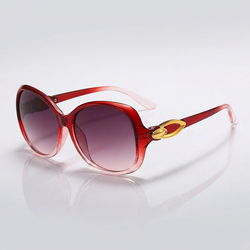 Damen-Sonnenbrille mit Schmetterlingsform und Metallic-Akzenten-Glasses for women-Alpenkind
