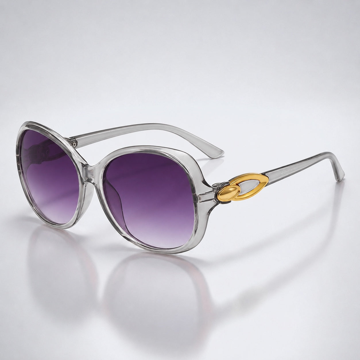 Damen-Sonnenbrille mit Schmetterlingsform und Metallic-Akzenten-Glasses for women-Alpenkind