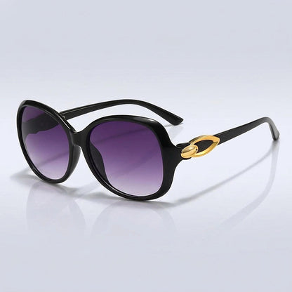 Damen-Sonnenbrille mit Schmetterlingsform und Metallic-Akzenten-Glasses for women-Alpenkind