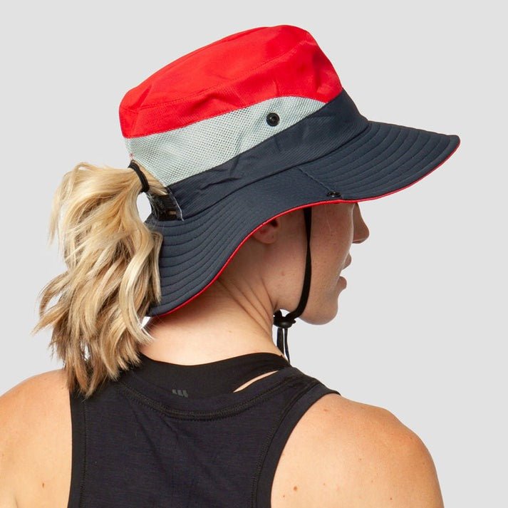 Damen Sonnenhut mit breiter Krempe und Pferdeschwanz-Öffnung-Accessories for Women-Alpenkind