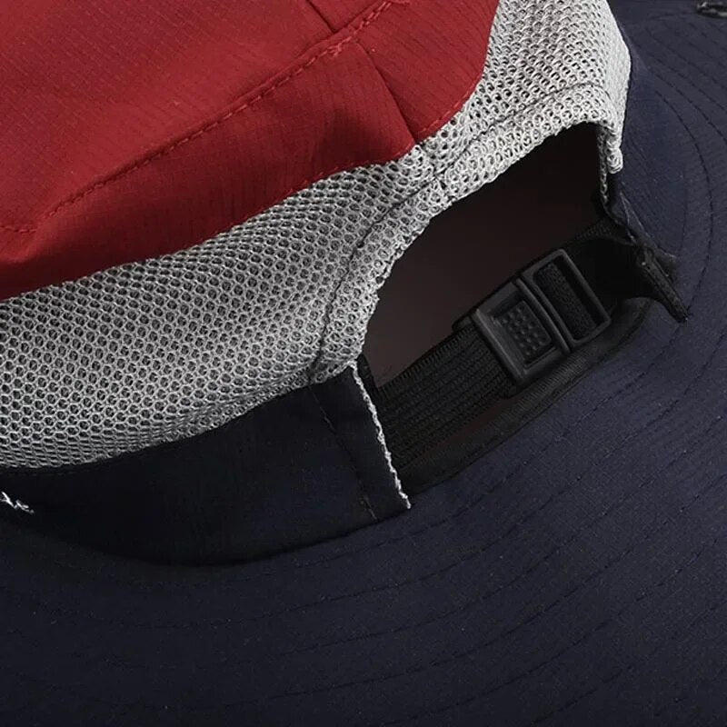Damen Sonnenhut mit breiter Krempe und Pferdeschwanz-Öffnung-Accessories for Women-Alpenkind