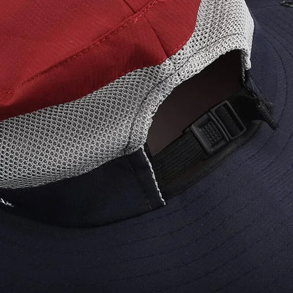 Damen Sonnenhut mit breiter Krempe und Pferdeschwanz-Öffnung-Accessories for Women-Alpenkind