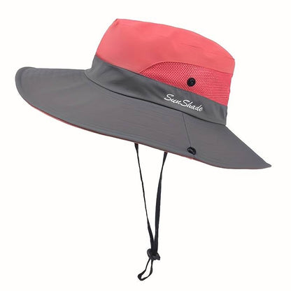 Damen Sonnenhut mit breiter Krempe und Pferdeschwanz-Öffnung-Accessories for Women-Alpenkind