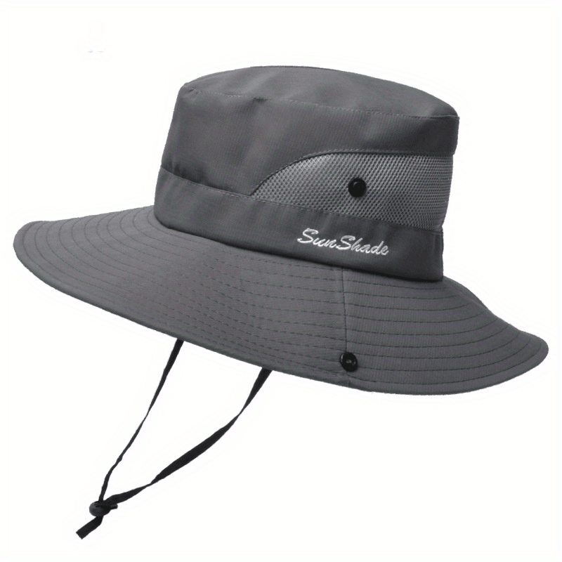 Damen Sonnenhut mit breiter Krempe und Pferdeschwanz-Öffnung-Accessories for Women-Alpenkind