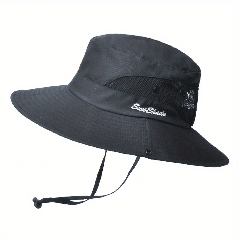 Damen Sonnenhut mit breiter Krempe und Pferdeschwanz-Öffnung-Accessories for Women-Alpenkind