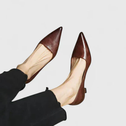 Damen Spitze Slip-On Pumps mit Niedrigem Absatz-Footwear for women-Alpenkind