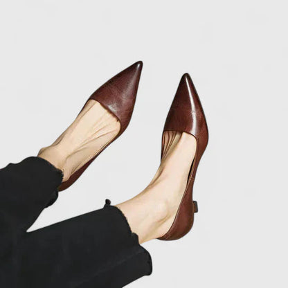 Damen Spitze Slip-On Pumps mit Niedrigem Absatz-Footwear for women-Alpenkind