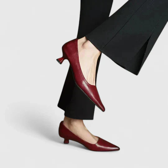 Damen Spitze Slip-On Pumps mit Niedrigem Absatz-Footwear for women-Alpenkind