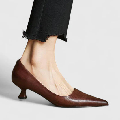 Damen Spitze Slip-On Pumps mit Niedrigem Absatz-Footwear for women-Alpenkind