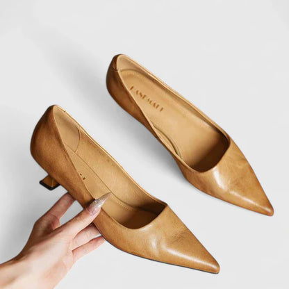 Damen Spitze Slip-On Pumps mit Niedrigem Absatz-Footwear for women-Alpenkind