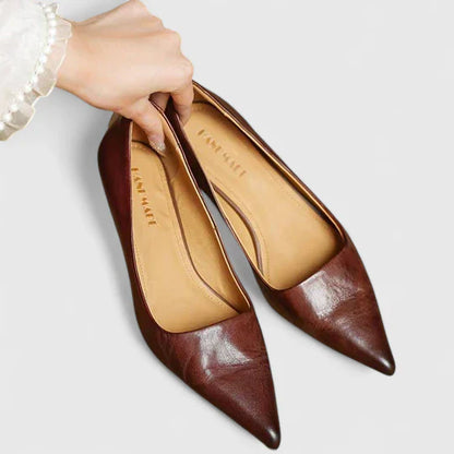 Damen Spitze Slip-On Pumps mit Niedrigem Absatz-Footwear for women-Alpenkind