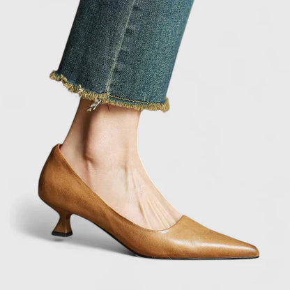 Damen Spitze Slip-On Pumps mit Niedrigem Absatz-Footwear for women-Alpenkind