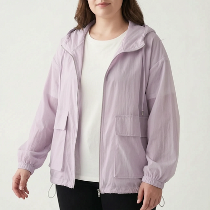 Damen-Sportjacke mit Kapuze und Reißverschluss-Jacket for women-Alpenkind