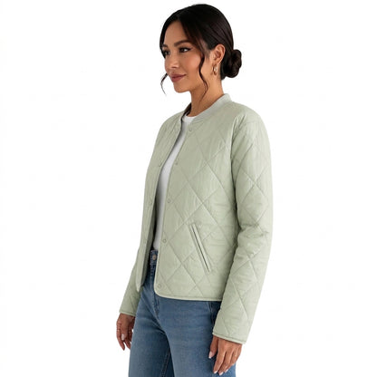 Damen-Steppbomberjacke mit Druckknöpfen-Jacket for women-Alpenkind