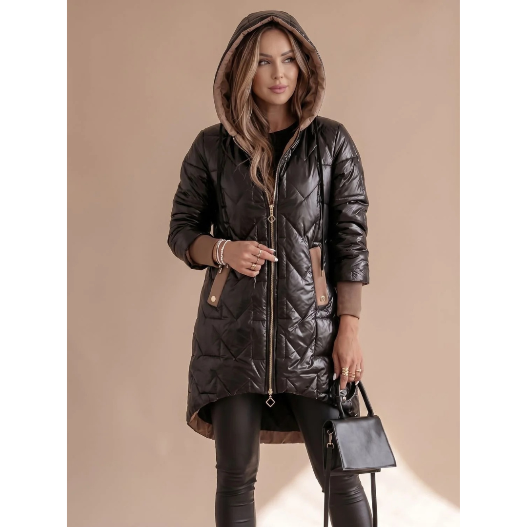 Damen Steppjacke mit Kapuze-Jacket for women-Alpenkind