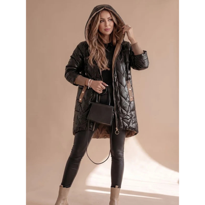 Damen Steppjacke mit Kapuze-Jacket for women-Alpenkind